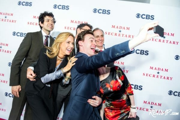 Erich Bergen with the cast of Madam Secretary, CBS.